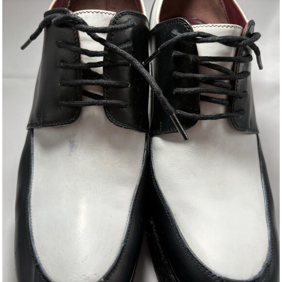 Celine Oxfords Black & White Platform Lace Up Wedge Derby Creeper Sz 39.5 9.5 - Picture 5 of 12